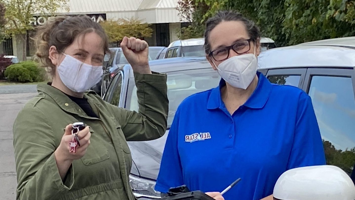 all star driver education instructor and student driver for a behind the wheel lesson