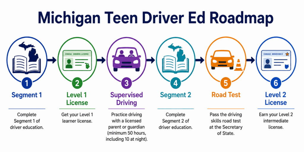 Michigan Teen Driver Ed: Segment 1 & 2 Guide